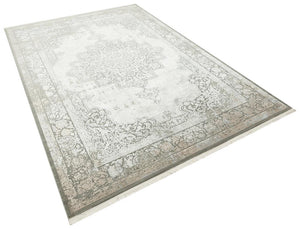 Aura Anthracite Bamboo Woven Modern Living Room Rug 2891