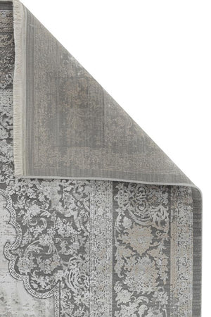 Aura Anthracite Bamboo Woven Modern Living Room Rug 2891