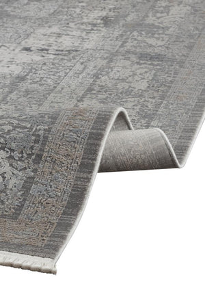 Aura Anthracite Bamboo Woven Modern Living Room Rug 2891