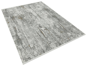 Aura Gray Bamboo Woven Modern Living Room Rug 2811