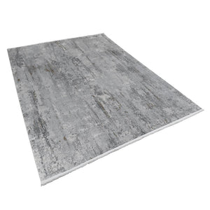 Aura Gray Bamboo Woven Modern Living Room Rug 2815