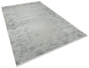 Aura Gray Bamboo Woven Modern Living Room Rug 2815