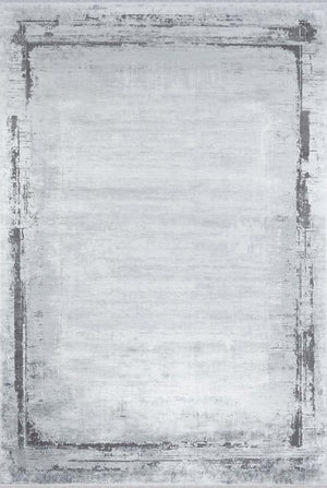 Aura Gray Bamboo Woven Modern Living Room Rug 2821