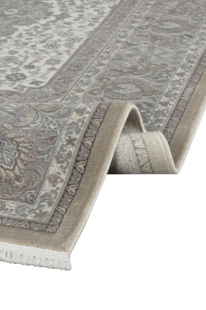 Aura Gray Bamboo Woven Modern Living Room Rug 2861