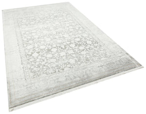 Aura Gray Bamboo Woven Modern Living Room Rug 2881