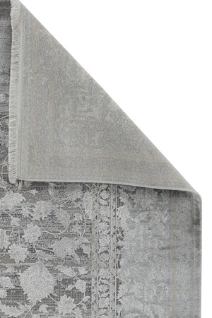 Aura Gray Bamboo Woven Modern Living Room Rug 2881