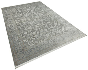 Aura Gray Bamboo Woven Modern Living Room Rug 2881