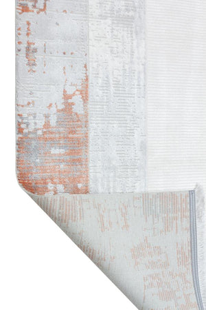 Caliente Copper Viscose Woven Modern Living Room Rug 4933