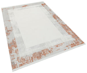 Caliente Copper Viscose Woven Modern Living Room Rug 4933