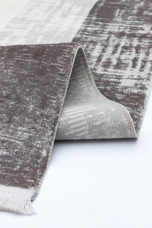 Caliente Mink Viscose Woven Modern Living Room Rug 4932