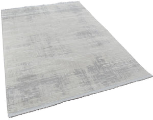 Calista Gray Viscose Woven Modern Living Room Rug 1751