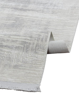 Calista Gray Viscose Woven Modern Living Room Rug 1751