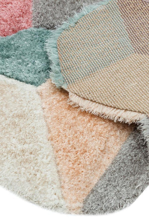 Florida Multi Shaggy Thick Plush Rug 5211