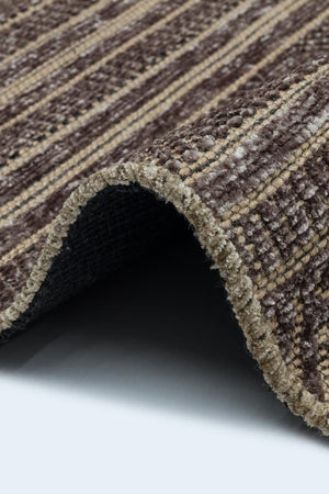 Gloria Jute Scandinavian Patterned Brown Kilim Rug 4005