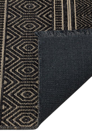 Gloria Jute Scandinavian Patterned Grey Kilim Rug 4004