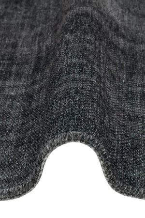 Gravity Gray Thin Rug With Washable Fringes 2308