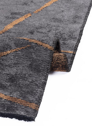 Hare Premium Modern Shiny Textured Area Rug 1311