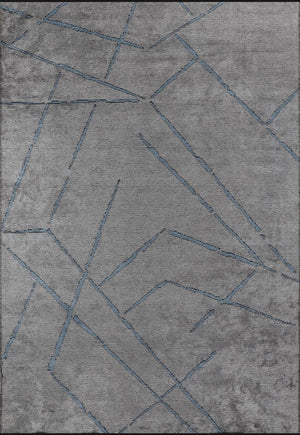 Hare Premium Modern Shiny Textured Area Rug 1312