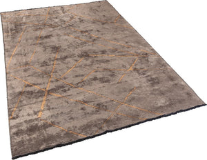 Hare Premium Modern Shiny Textured Area Rug 1313
