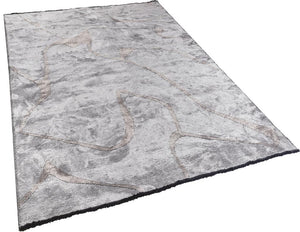 Hare Premium Modern Shiny Textured Area Rug 1322
