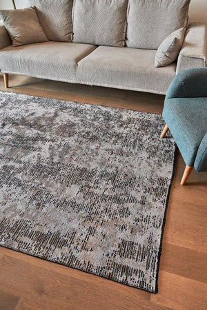 Hare Premium Modern Shiny Textured Area Rug 1341