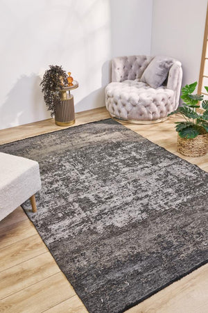 Hare Unique Modern Shiny Textured Area Rug 1411