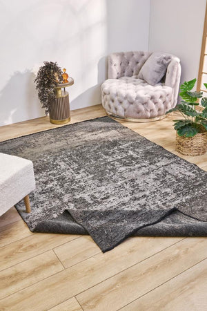 Hare Unique Modern Shiny Textured Area Rug 1411
