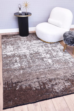 Hare Unique Modern Shiny Textured Area Rug 1412