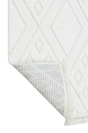 Havana Scandinavian and Embossed Patterned Fringed Area Rug 8561