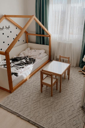 Havana Scandinavian and Embossed Patterned Fringed Area Rug 8571