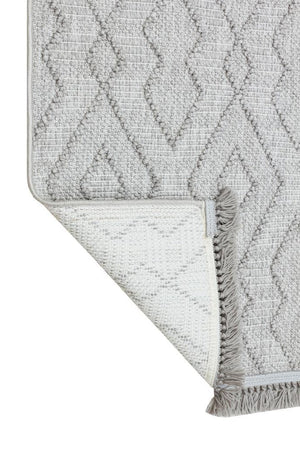 Havana Scandinavian and Embossed Patterned Fringed Area Rug 8571