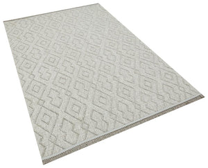 Havana Scandinavian and Embossed Patterned Fringed Area Rug 8571