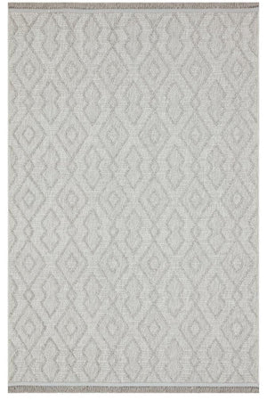 Havana Scandinavian and Embossed Patterned Fringed Area Rug 8571