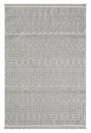 Havana Scandinavian and Embossed Patterned Fringed Area Rug 8581