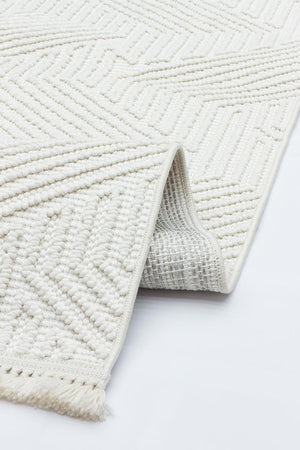 Havana Scandinavian and Embossed Patterned Fringed Area Rug 8591