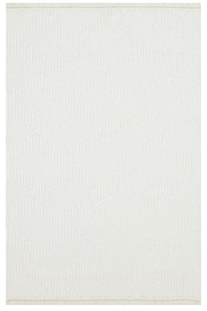 Havana Scandinavian and Embossed Patterned Fringed Area Rug 8591