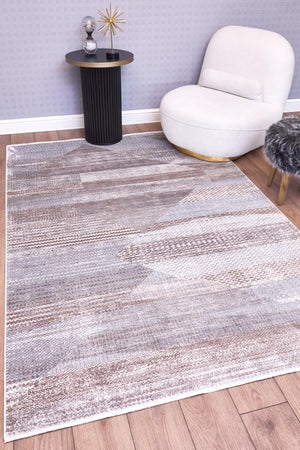 Heriz Bamboo Woven Ethnic Patterned Gray Area Rug 8218