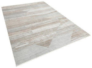 Heriz Bamboo Woven Ethnic Patterned Gray Area Rug 8218