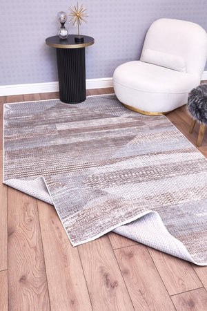 Heriz Bamboo Woven Ethnic Patterned Gray Area Rug 8218