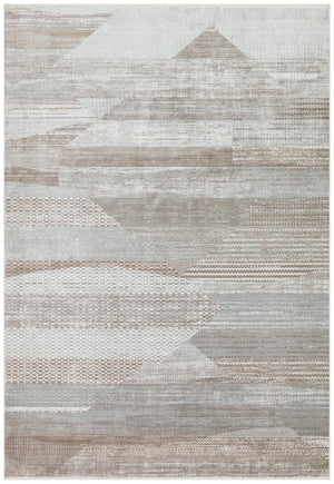 Heriz Bamboo Woven Ethnic Patterned Gray Area Rug 8218