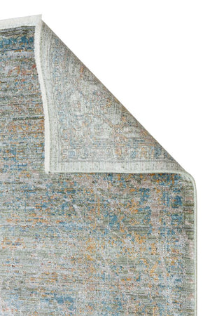 Heriz Bamboo Woven Ethnic Patterned Green Area Rug 8217