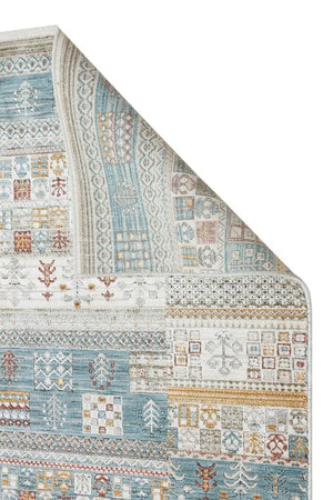 Heriz Bamboo Woven Ethnic Patterned Multi Area Rug 8211