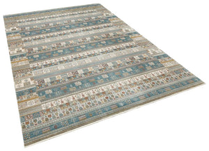 Heriz Bamboo Woven Ethnic Patterned Multi Area Rug 8211