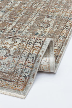 Heriz Bamboo Woven Ethnic Patterned Multi Area Rug 8212