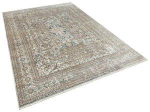 Heriz Bamboo Woven Ethnic Patterned Multi Area Rug 8212