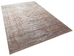 Heriz Bamboo Woven Ethnic Patterned Red Area Rug 8214