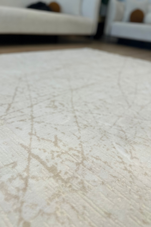 Lima Modern Pattern Cream Living Room Rug 6221