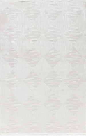 Lima Modern Pattern Cream Living Room Rug 6241