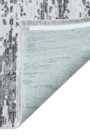 Lucca Washable Thin Grey Kitchen Rug with Non-Slip Base 6031