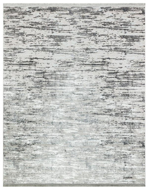 Lucca Washable Thin Grey Kitchen Rug with Non-Slip Base 6031